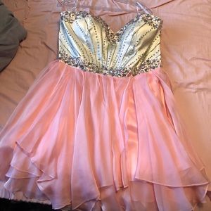 Short Sweetheart Neckline Pink Prom Dress